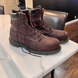 Red Wing Shoes Dark Brown Leather Boots